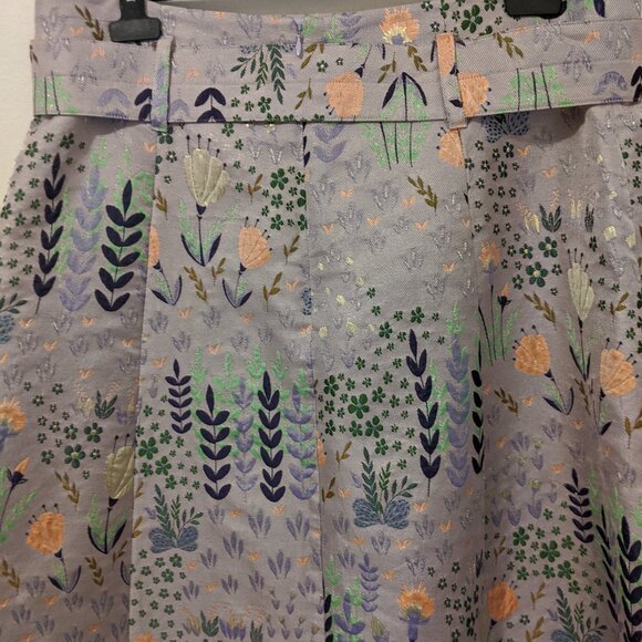 Beautiful brocade midi skirt with matching belt, wedding guest floral print - Picture 12 of 12